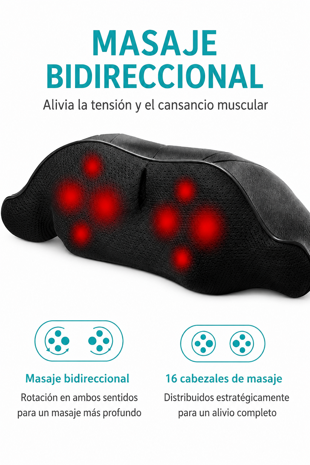 Masajeador cervical shiatsu con calor - vista 3